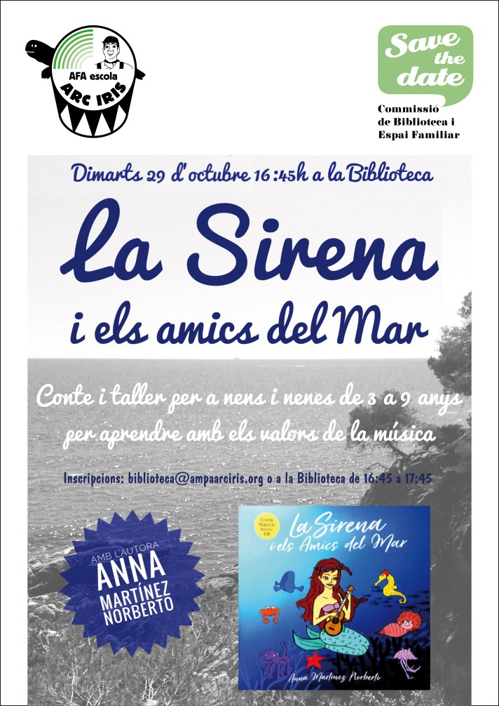 cartell sirena- biblioteca afa arc iris